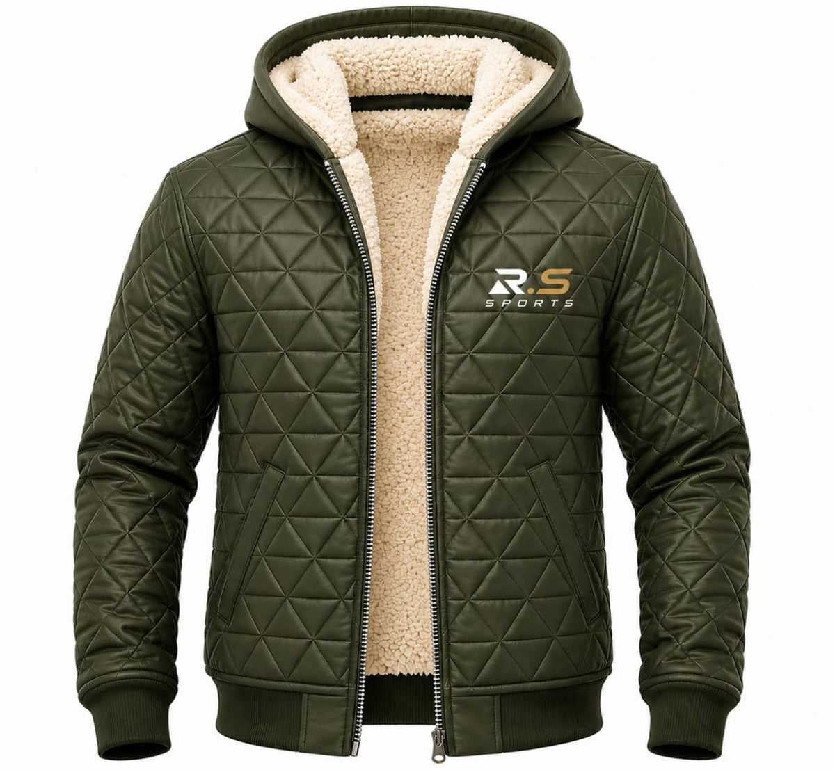 R.S SPORTS Sherpa Lined Quilted Puffer Jacket