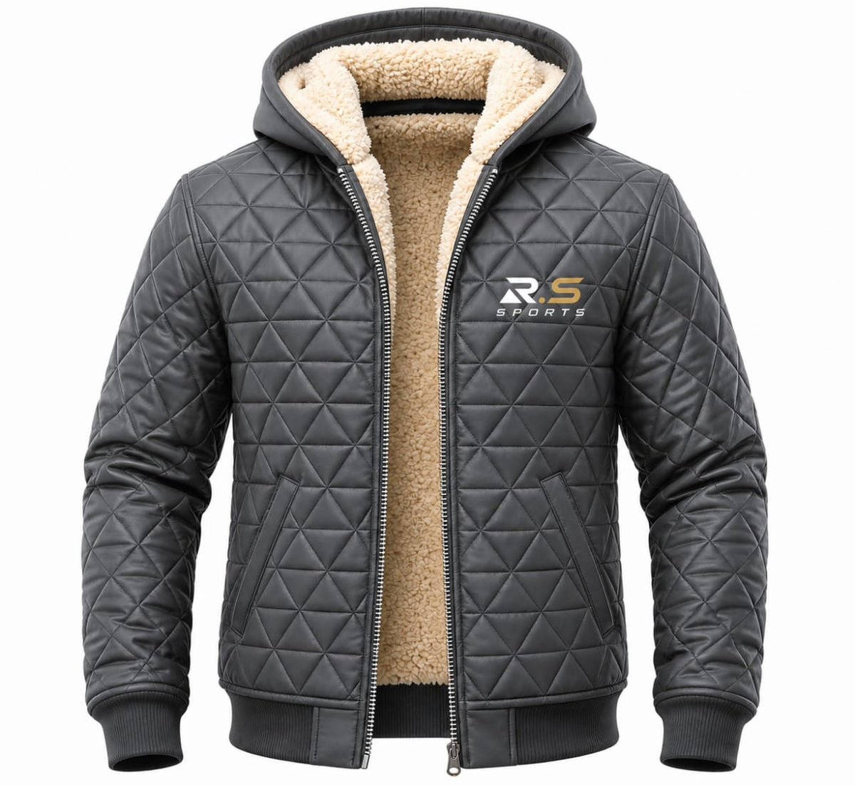R.S SPORTS Sherpa Lined Quilted Puffer Jacket