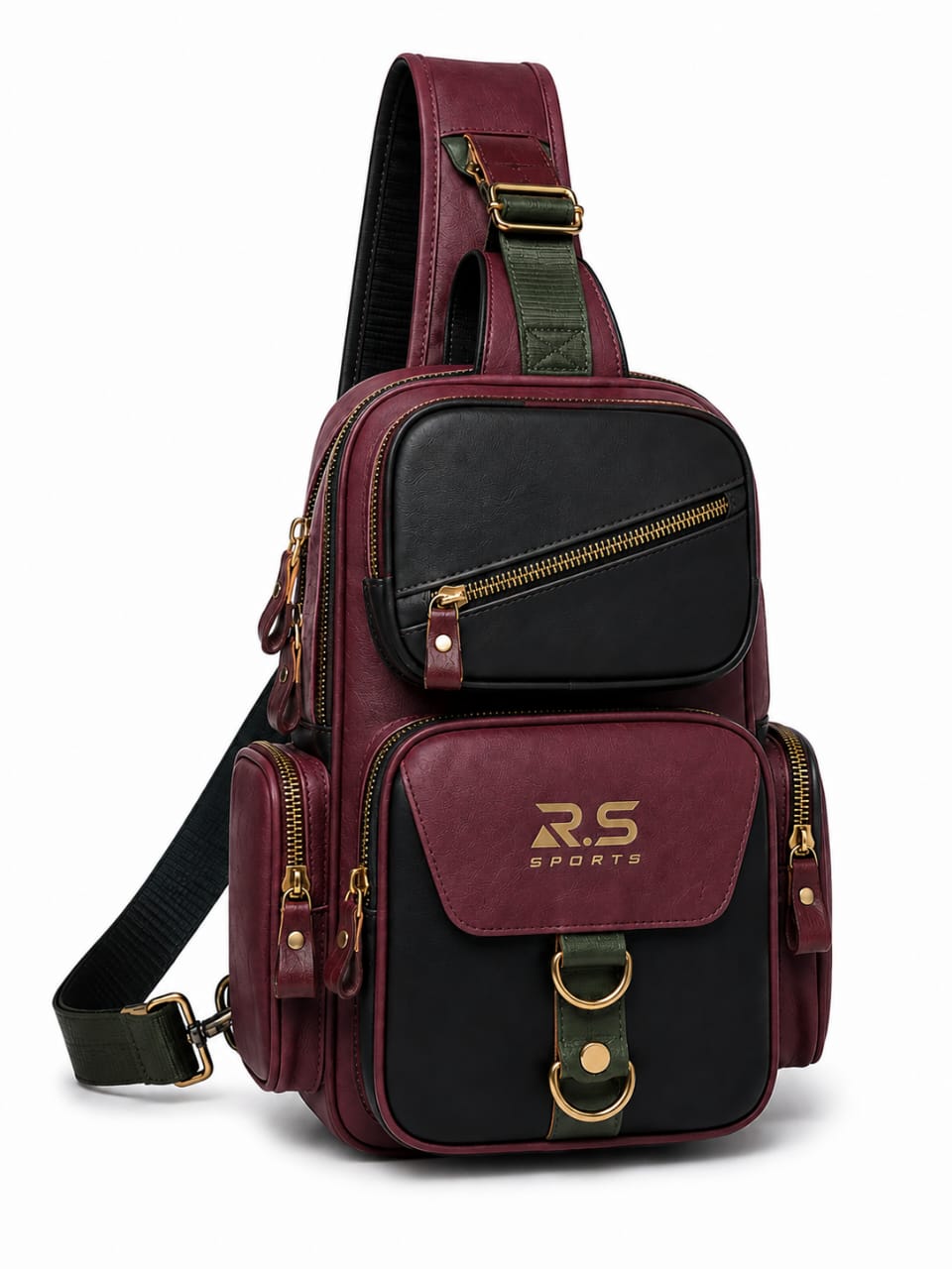 Premium Genuine Leather Multi-Pocket Crossbody Sling Bag Pro