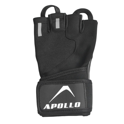 Apollo Weight Lifting Gloves with Wrist Wrap - For Fitness &amp; Gym Training - Black 2456 986 391145