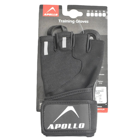 Apollo Weight Lifting Gloves with Wrist Wrap - For Fitness &amp; Gym Training - Black 2456 986 391145