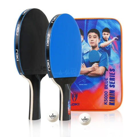 LOKI Table Tennis Racket - K5000 2 Pcs + 2 Balls + Bag