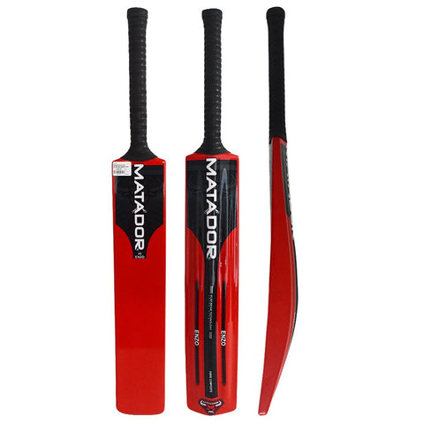 Matador Cricket Tapeball Bat - Fiber Enzo 45 - Red/Black