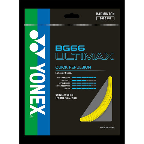 YONEX Badminton String - BG66 Ultimax -Yellow