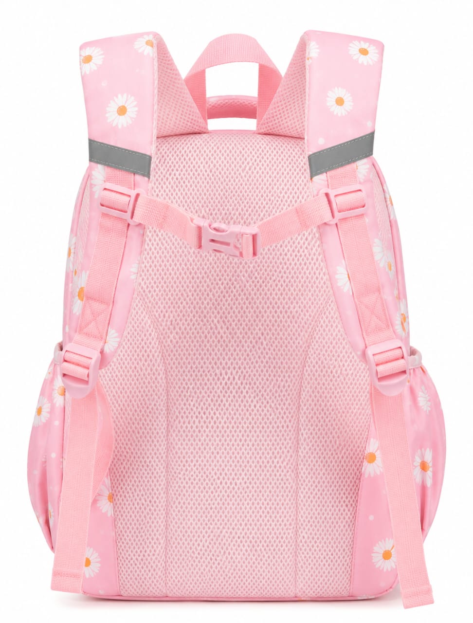 Floral Daisy Backpack | Pink & Lavender Multi-Pocket Daypack