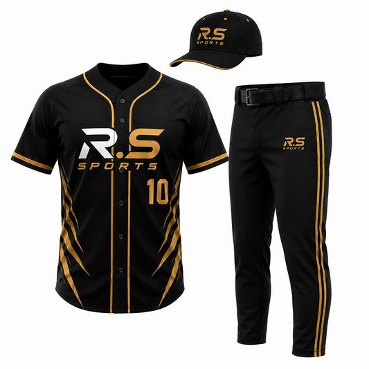 Premium Custom Baseball Uniform Set Jersey, Pants & Cap