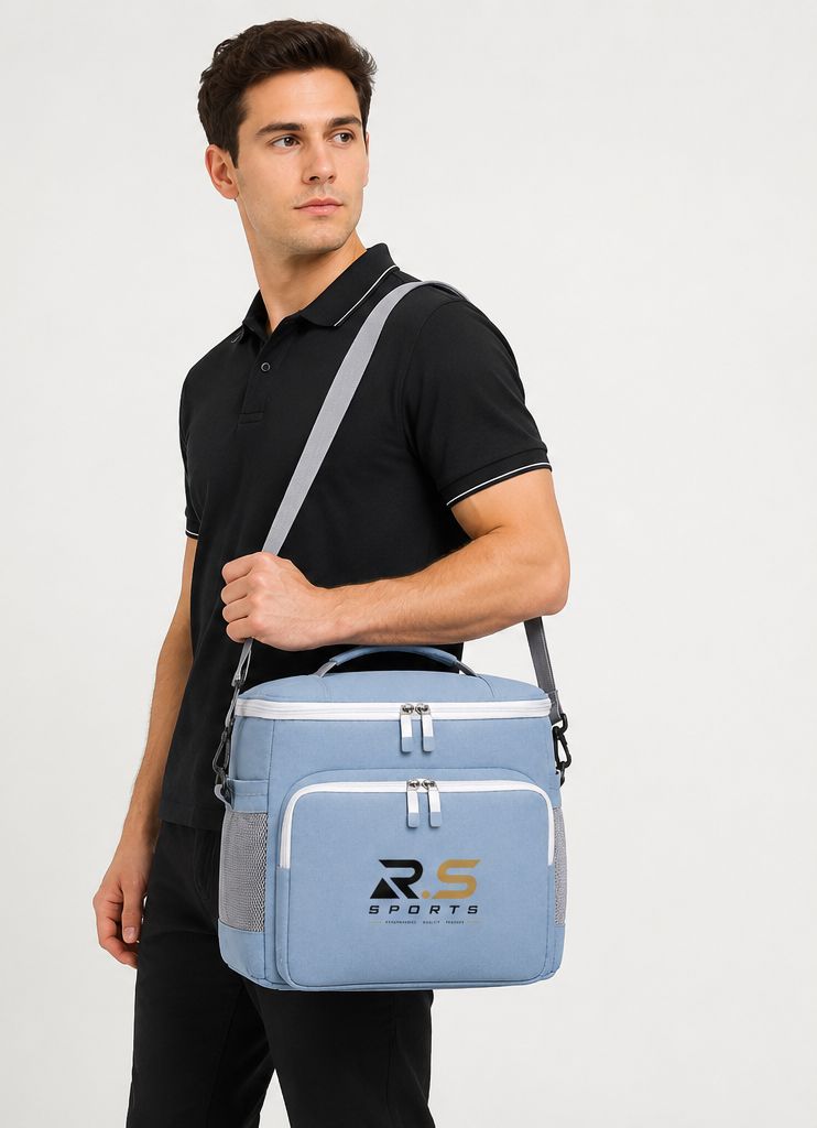 R.S Sports Camera Accessories Bag - Blue & Pink Lens Storage