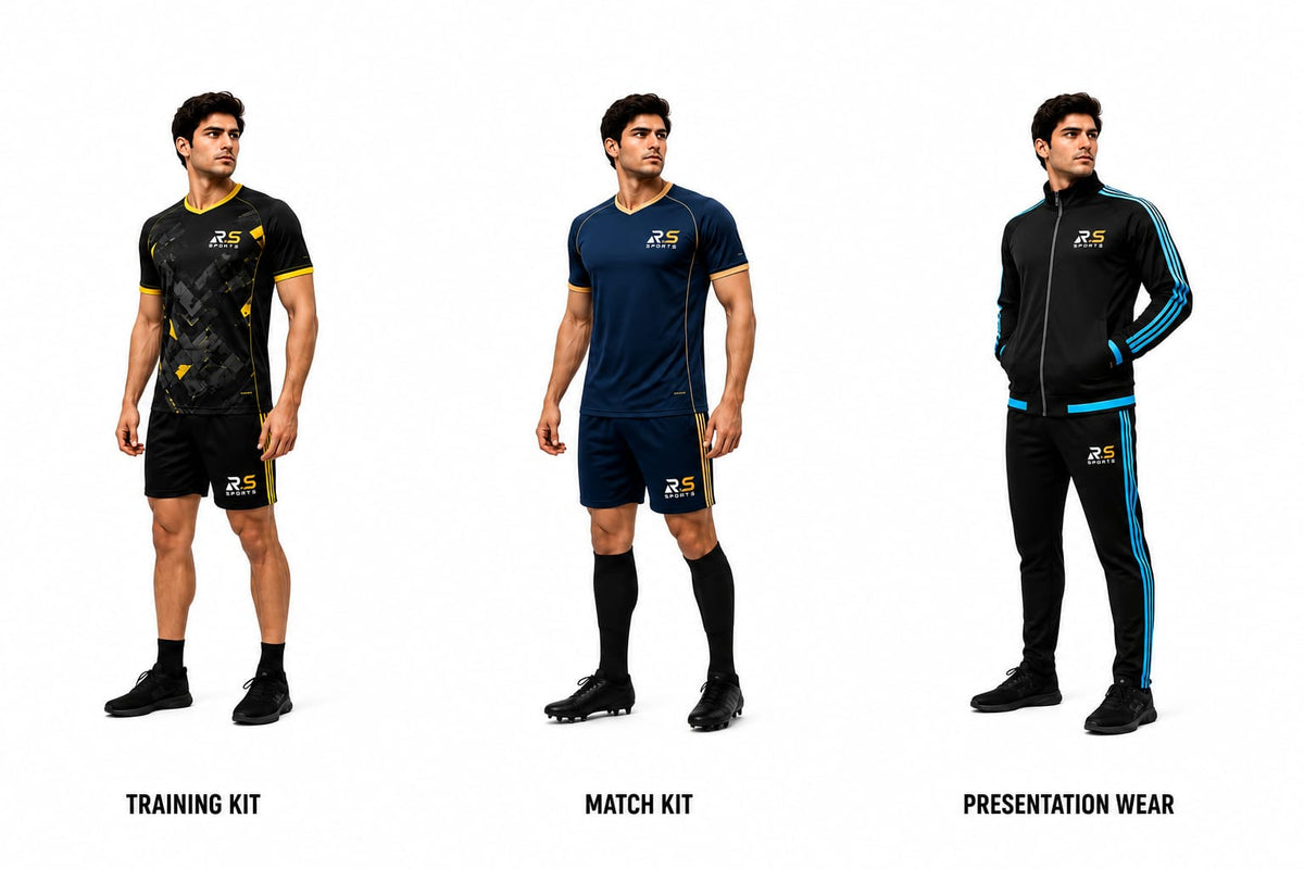 R.S Sports Football Team Kit Collection | Training, Matchday & Presentation Wear