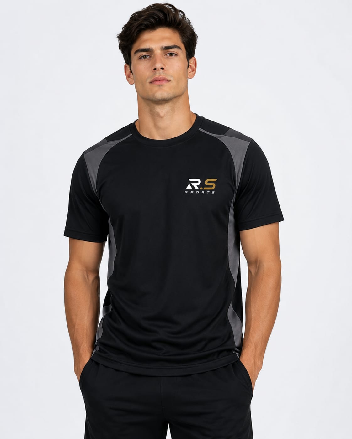 R.S Sports Premium Performance Gym T-Shirt Quick Dry Breathable Athletic Training Wear