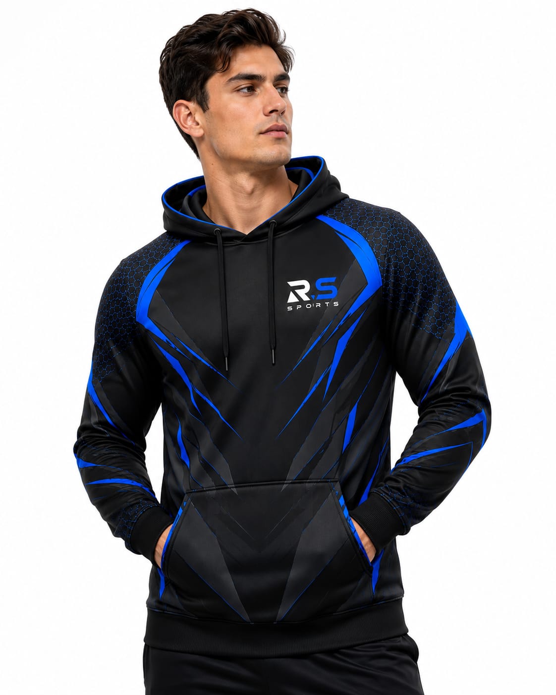 R.S Sports Premium Athletic Hoodie Black, Blue, Pink