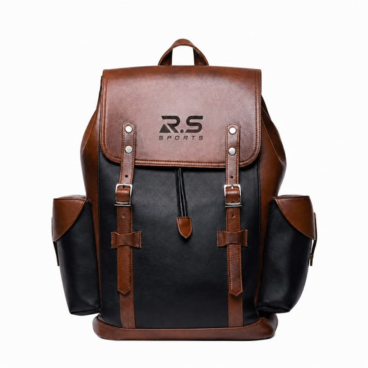 R.S SPORTS Vintage Leather Laptop Backpack – Travel & Everyday Bag