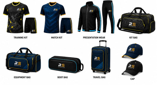 R.S Sports Football Team Kit Collection | Training, Matchday & Presentation Wear