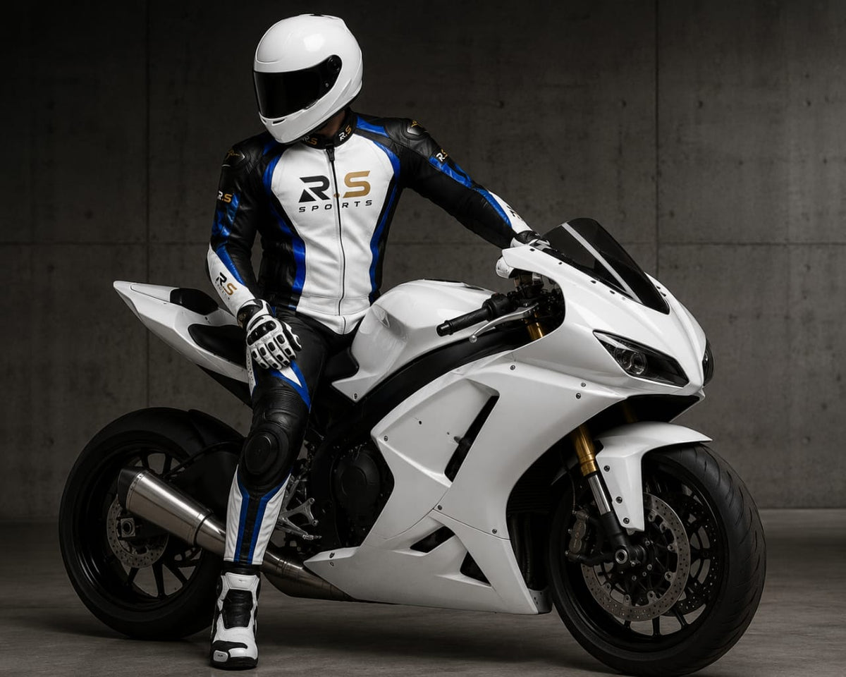 Premium Leather Motorcycle Racing Suit | Custom Race Designs