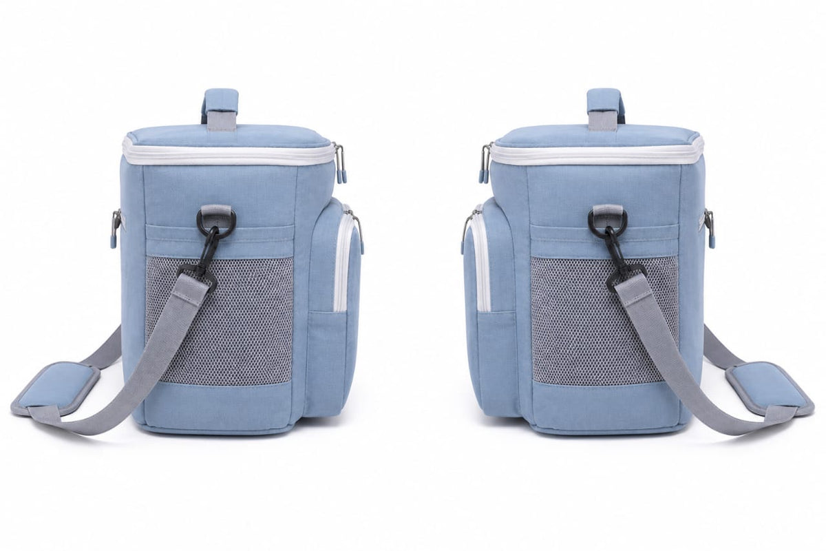 R.S Sports Camera Accessories Bag - Blue & Pink Lens Storage