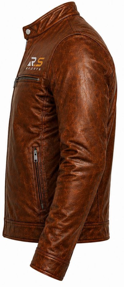 R.S Sports Premium Genuine Leather Jacket – Brown & Black